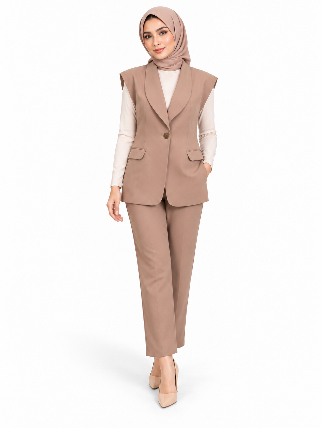 Taupe Tailored Suit